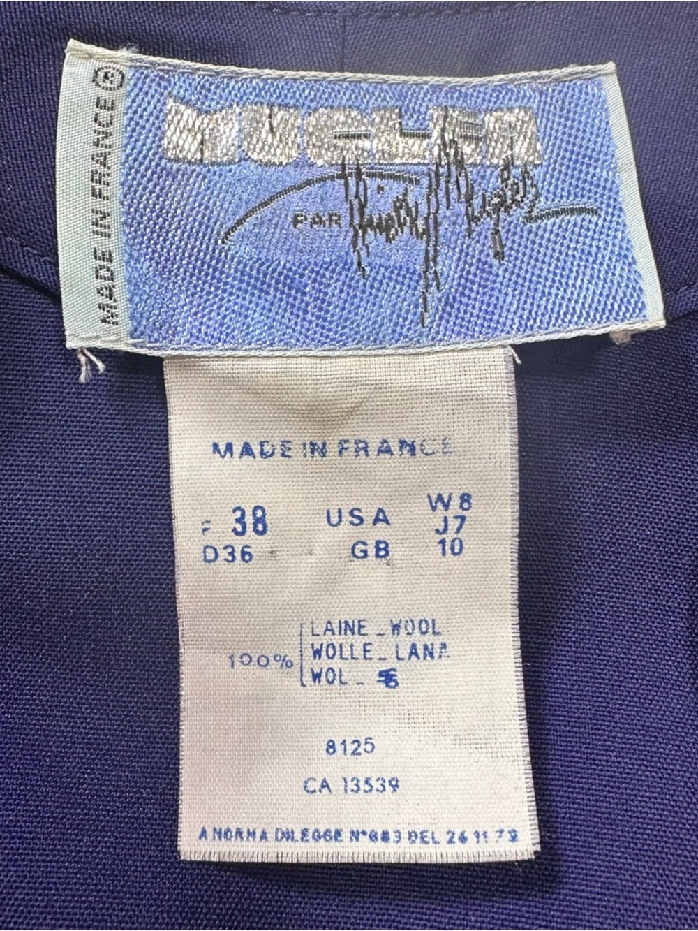 Vintage Iconic Collectible Thierry Mugler Dress 90s Made in France 100% Wool S - Picture 5 of 16